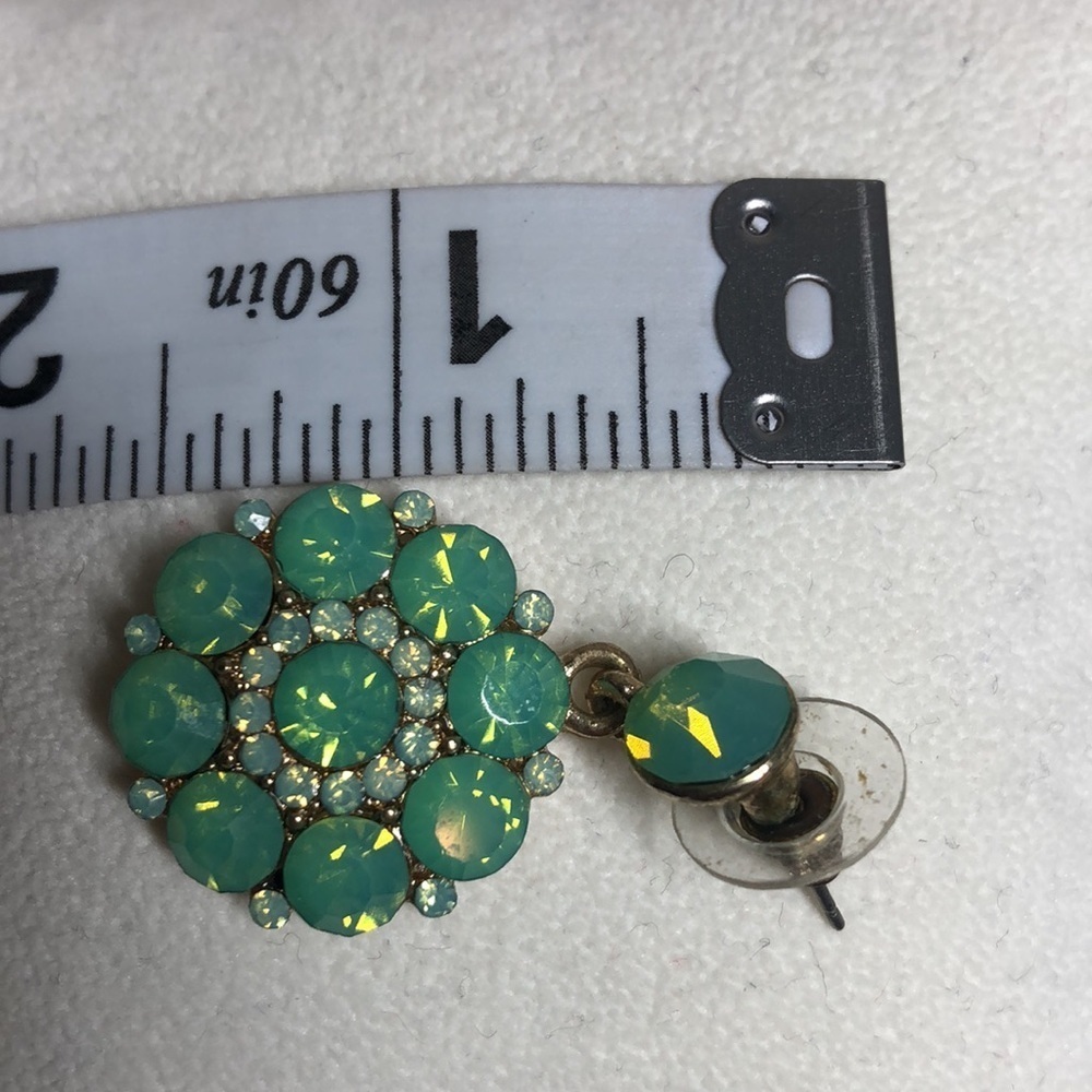 Earrings beautiful Flowers in turquoise - Picture 4 of 4
